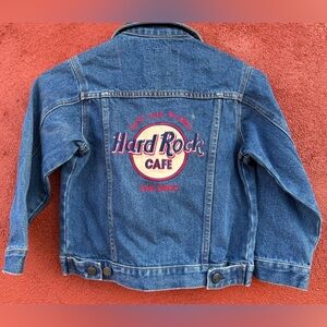 Hard Rock Cafe Kids Jean Jacket - Blue with Pink Accents